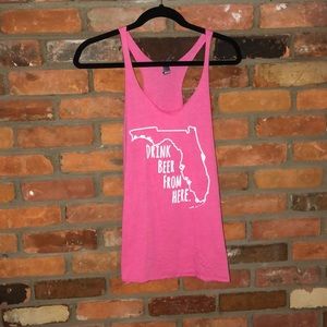 💖🤍 Drink Beer from Here Florida tank top